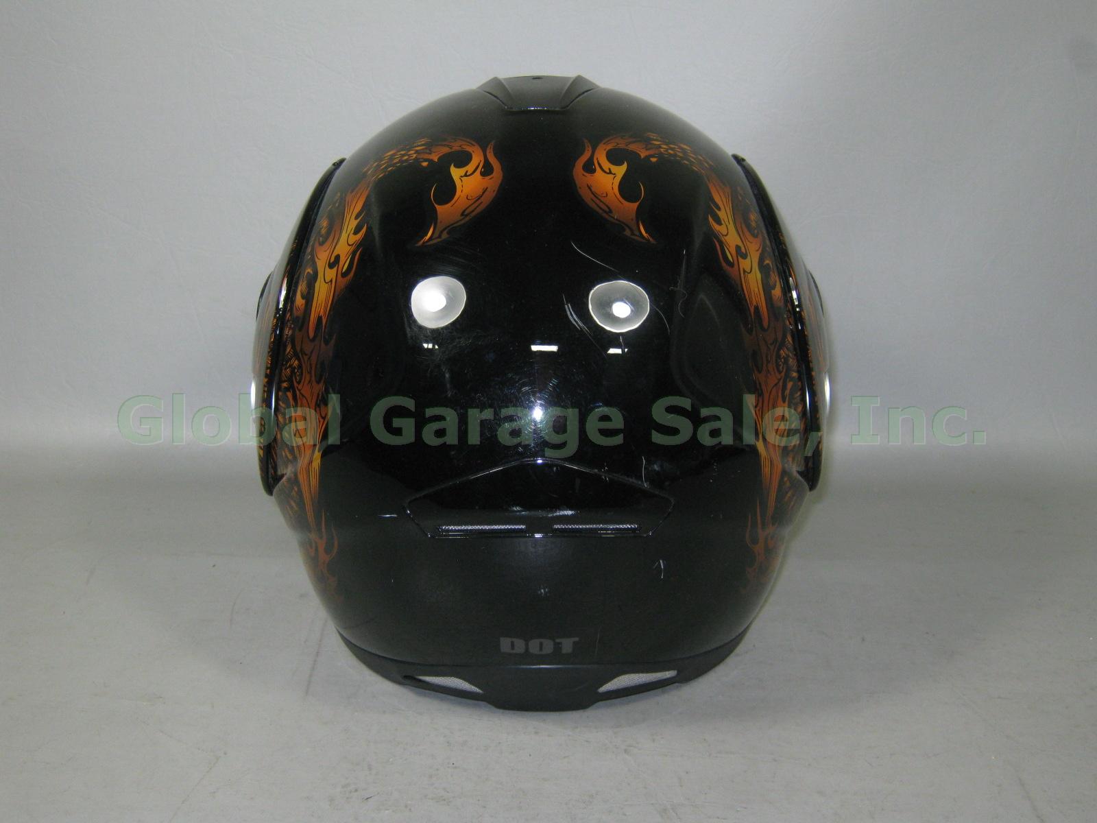 Mens KBC Harley Davidson Eagle Motorcycle Helmet Large W/ Black Visor Shield NR! 7