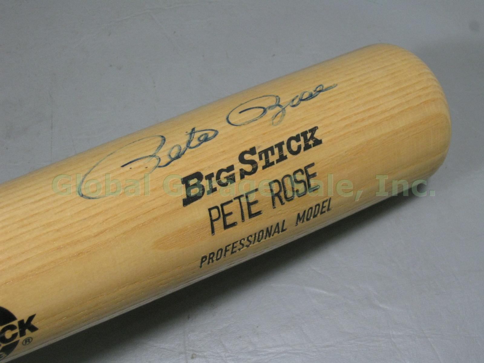 RARE 1995 Pete Rose Signed Auto Autograph Rawlings P302 Big Stick Bat + Case NR 2