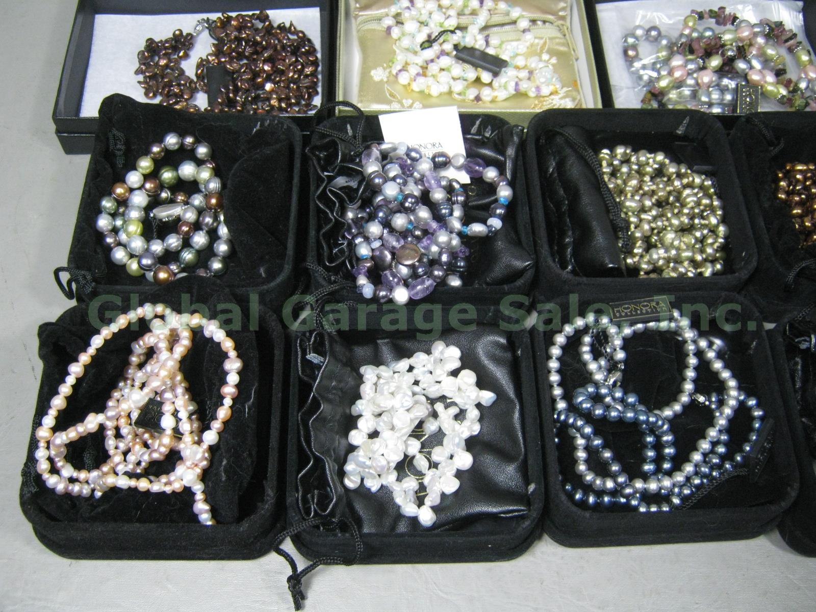 23-Pc Honora Collection Lot Cultured Freshwater Pearl Necklaces Bracelet + Boxes 1