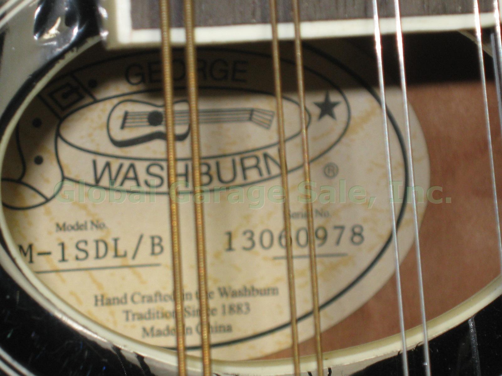 MINT! Washburn M-1SDL/B Mandolin + Road Runner Hardshell Case Hardly Played! 4