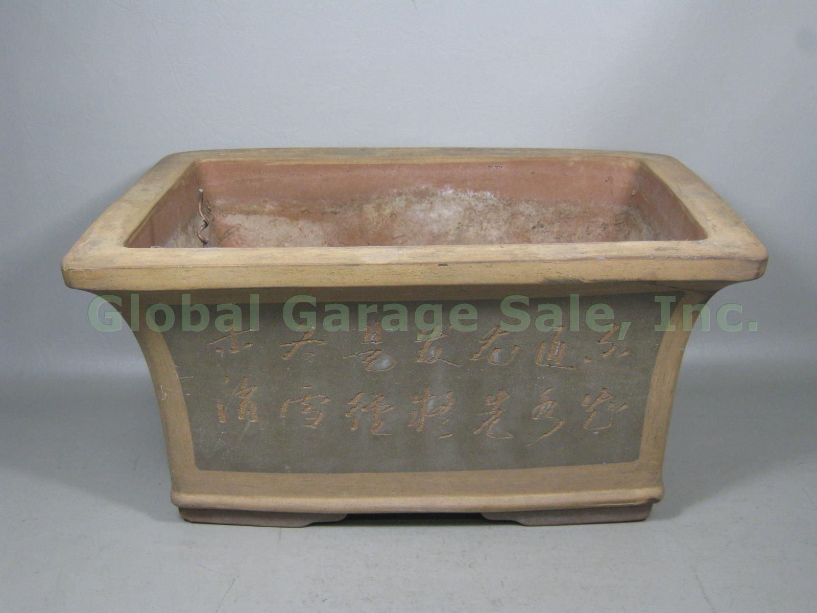 Large Rectangular Rectangle Ceramic Bonsai Pot Chinese? 19.25" x 14.25" x 9.25" 2