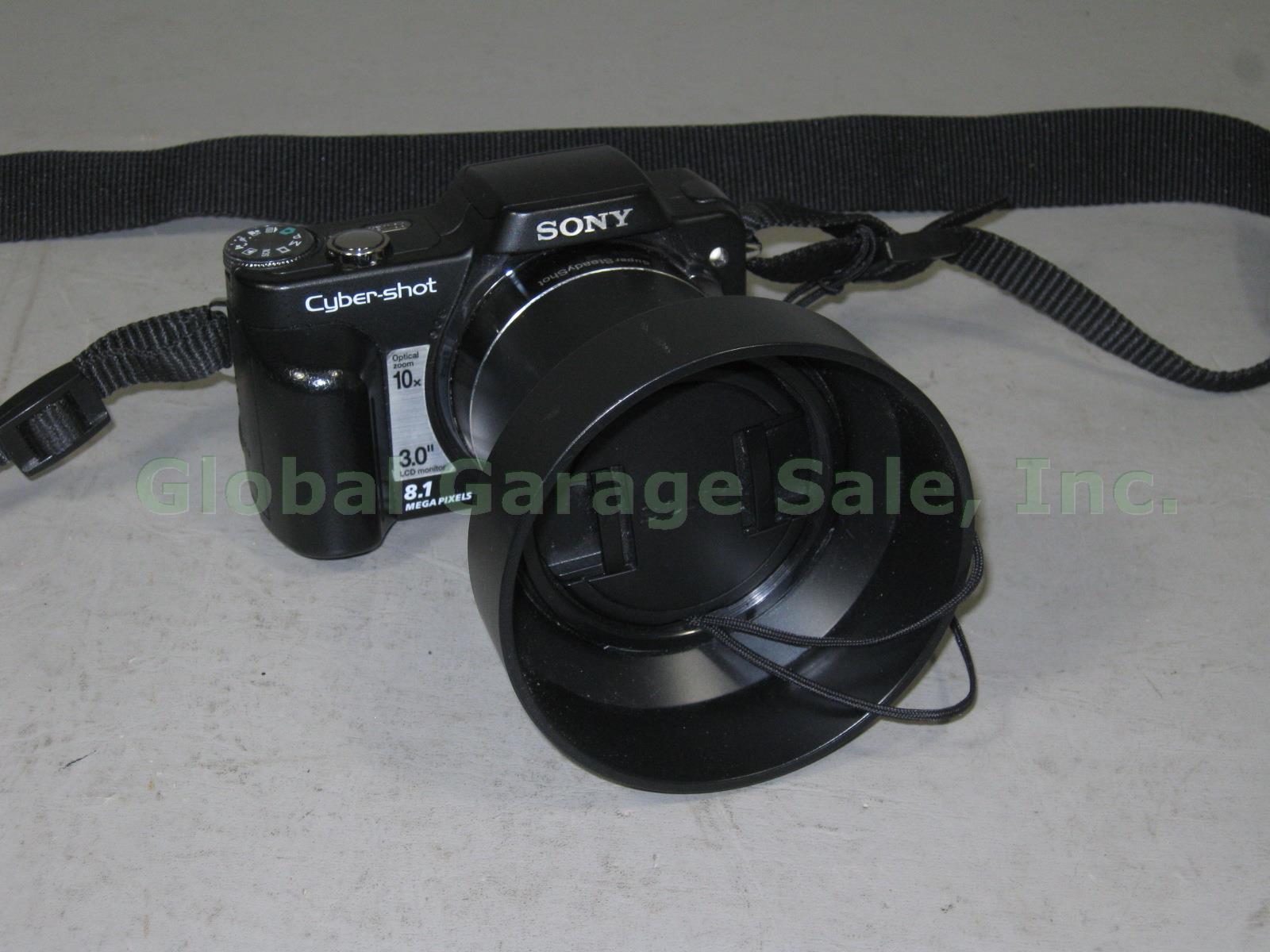 Sony Cyber-shot DSC-H10 8.1MP 10x Optical Zoom 3" LCD Digital Camera Bundle Lot 1