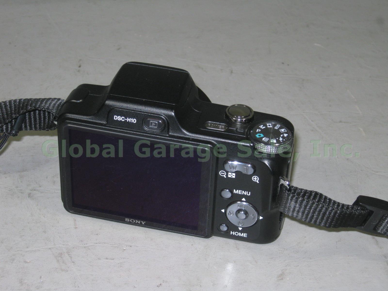 Sony Cyber-shot DSC-H10 8.1MP 10x Optical Zoom 3" LCD Digital Camera Bundle Lot 3