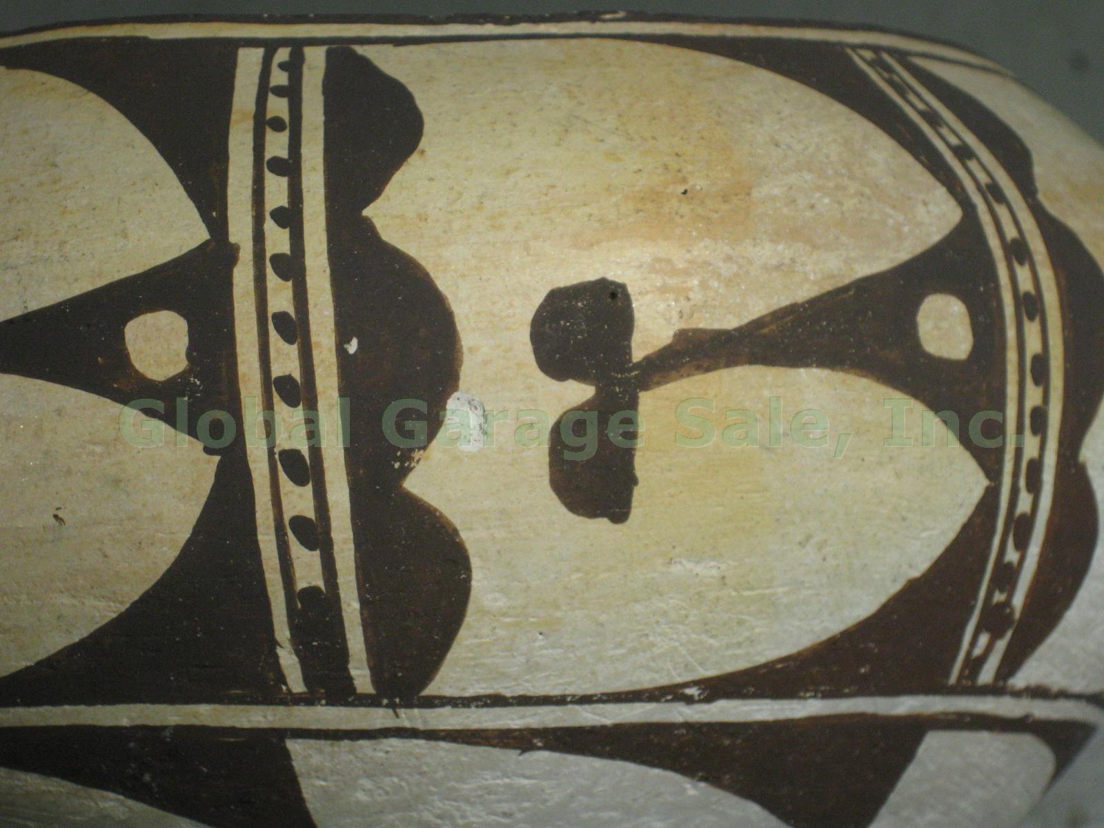 Vtg Antique Circa 1920 Native American Pottery Acoma Pueblo Bowl Pot 6"x3" NR! 7