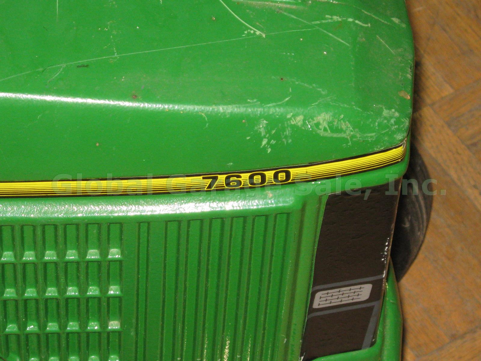 Kids Ertl John Deere 7600 Ride On Pedal Tractor + Trailer Wagon NO RESERVE PRICE 3