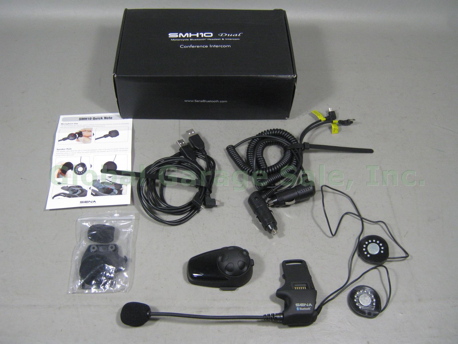 Sena SMH10 Single Motorcycle Bluetooth Headset Intercom W/ Box Hardly Used NR!