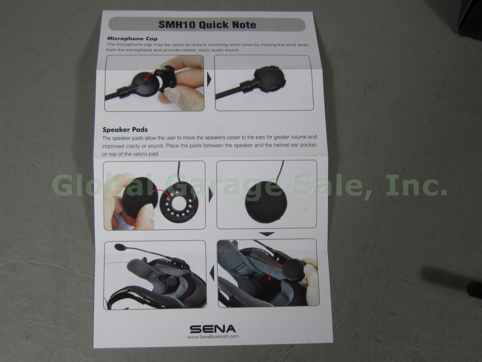 Sena SMH10 Single Motorcycle Bluetooth Headset Intercom W/ Box Hardly Used NR! 8