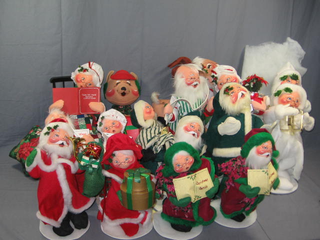 HUGE Annalee Xmas Holiday Dolls Collection Set Lot NR