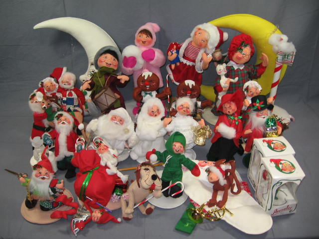 HUGE Annalee Xmas Holiday Dolls Collection Set Lot NR 1