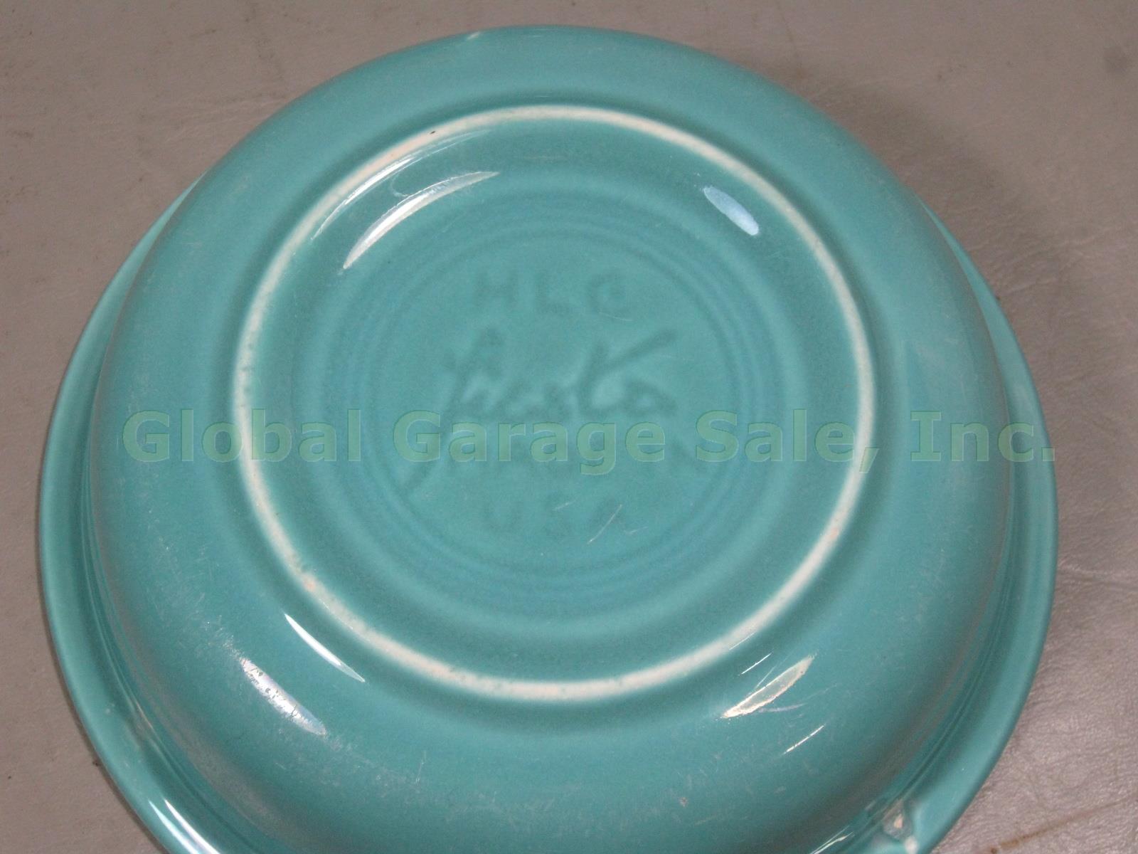 Vtg Turquoise Fiestaware Lot Cream Soup Bowls Dinner Bread Butter Plates Saucers 4