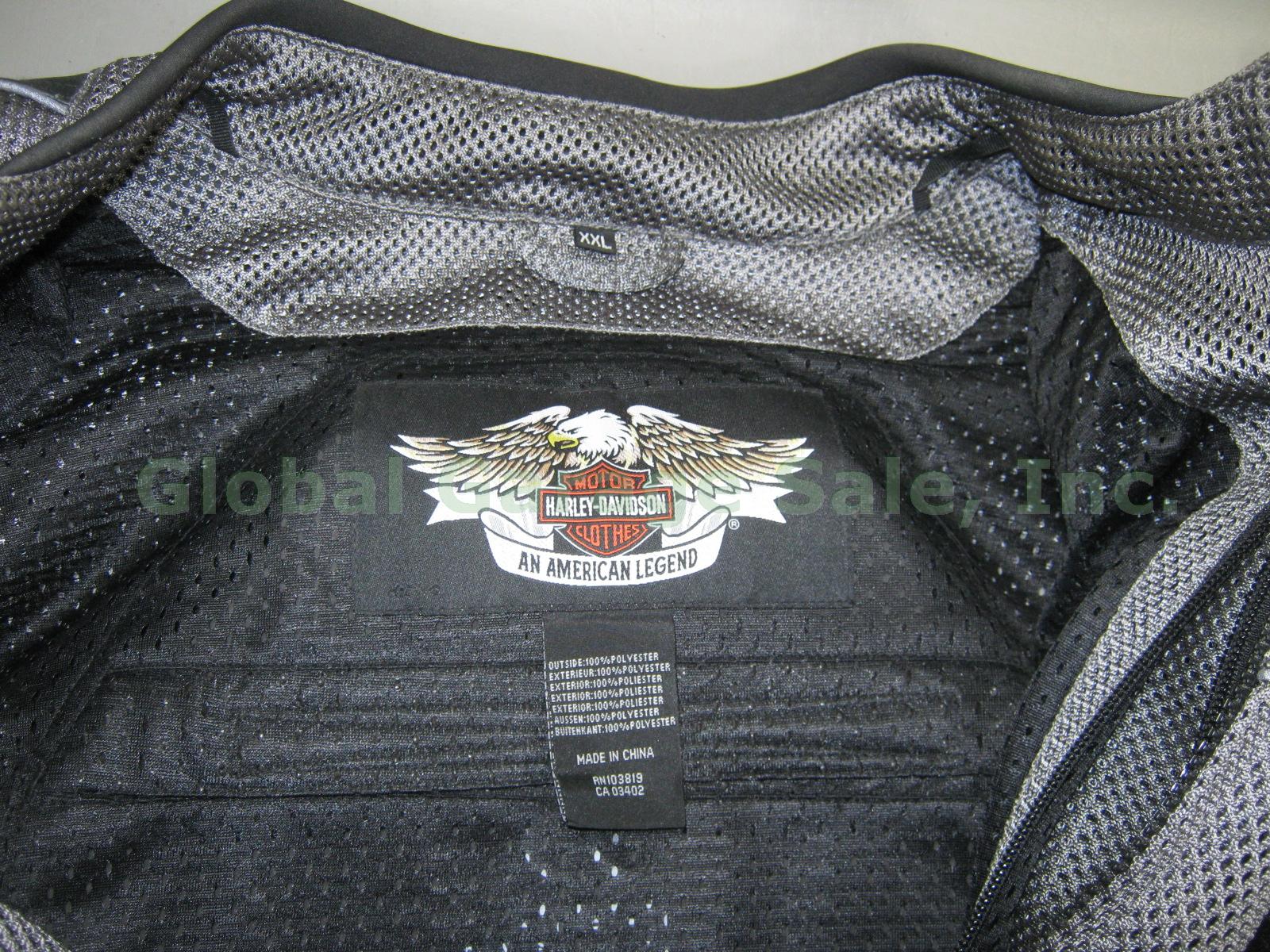 MINT! Harley Davidson Leather + Mesh Touring Jacket XXL w/Armor 97505-05VM NR! 8