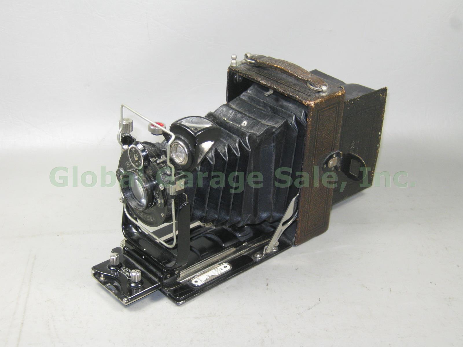 Vtg Antique Carl Zeiss Ikon Compur Folding Camera Jena Nr tessar 1:4.5 12cm Lens 1