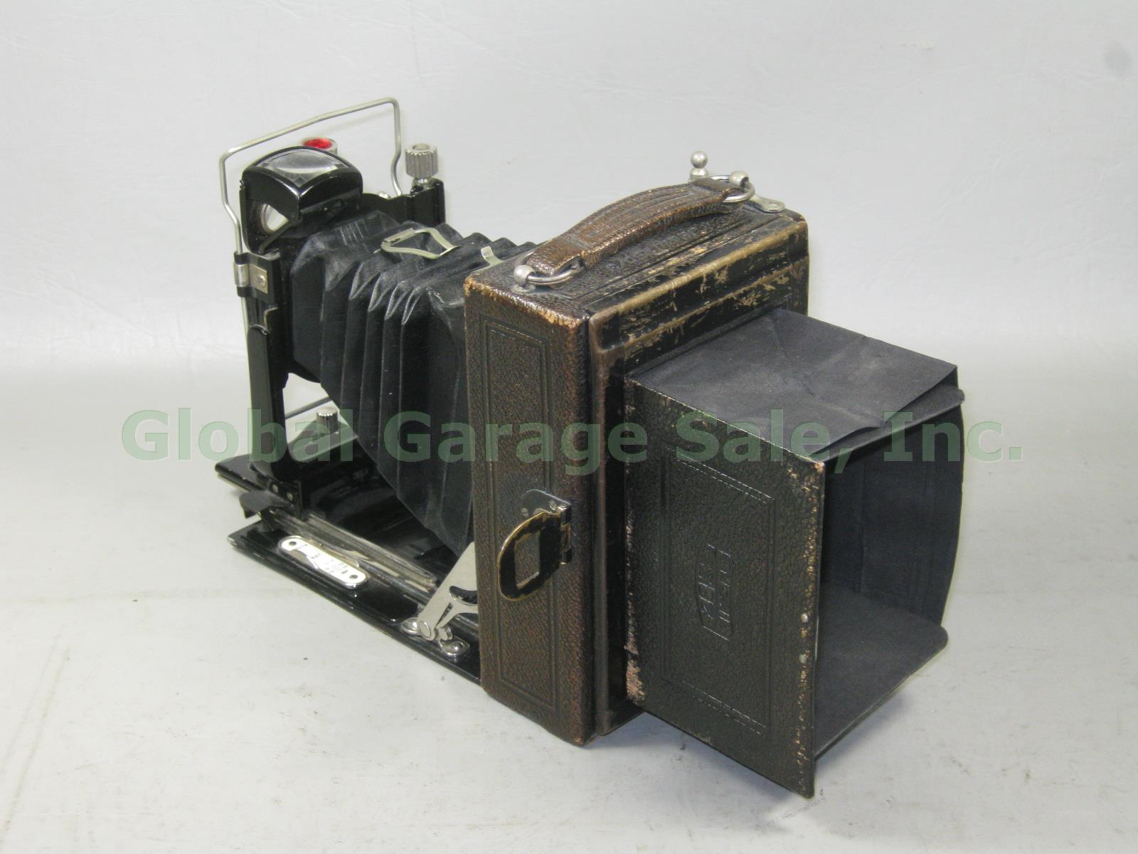 Vtg Antique Carl Zeiss Ikon Compur Folding Camera Jena Nr tessar 1:4.5 12cm Lens 4