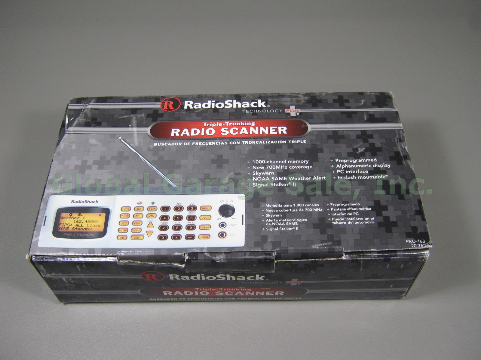 NEW Radio Shack PRO-163 1000 Channel Triple-Trunking Scanner Police Fire NOAA NR