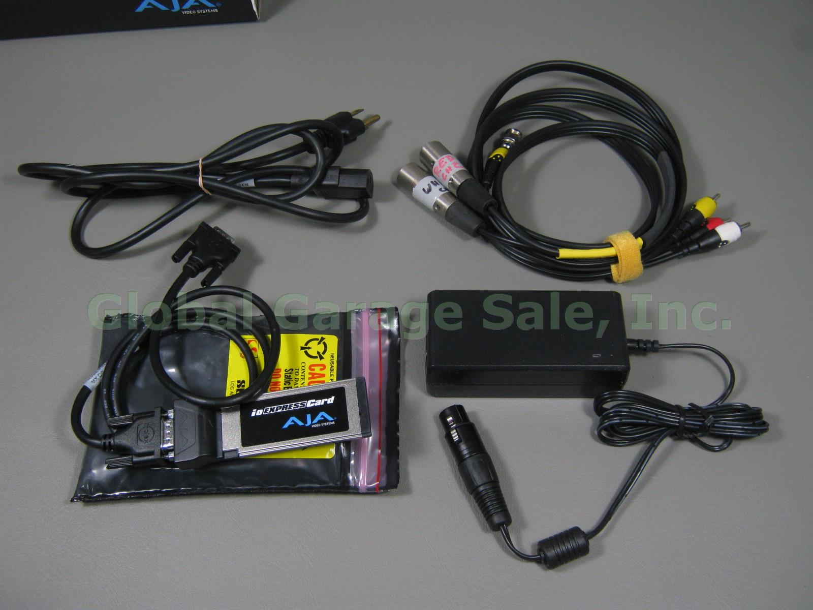 AJA IO I/O Express Desktop Video Audio Interface Hardware + Card AC Power Cables 3