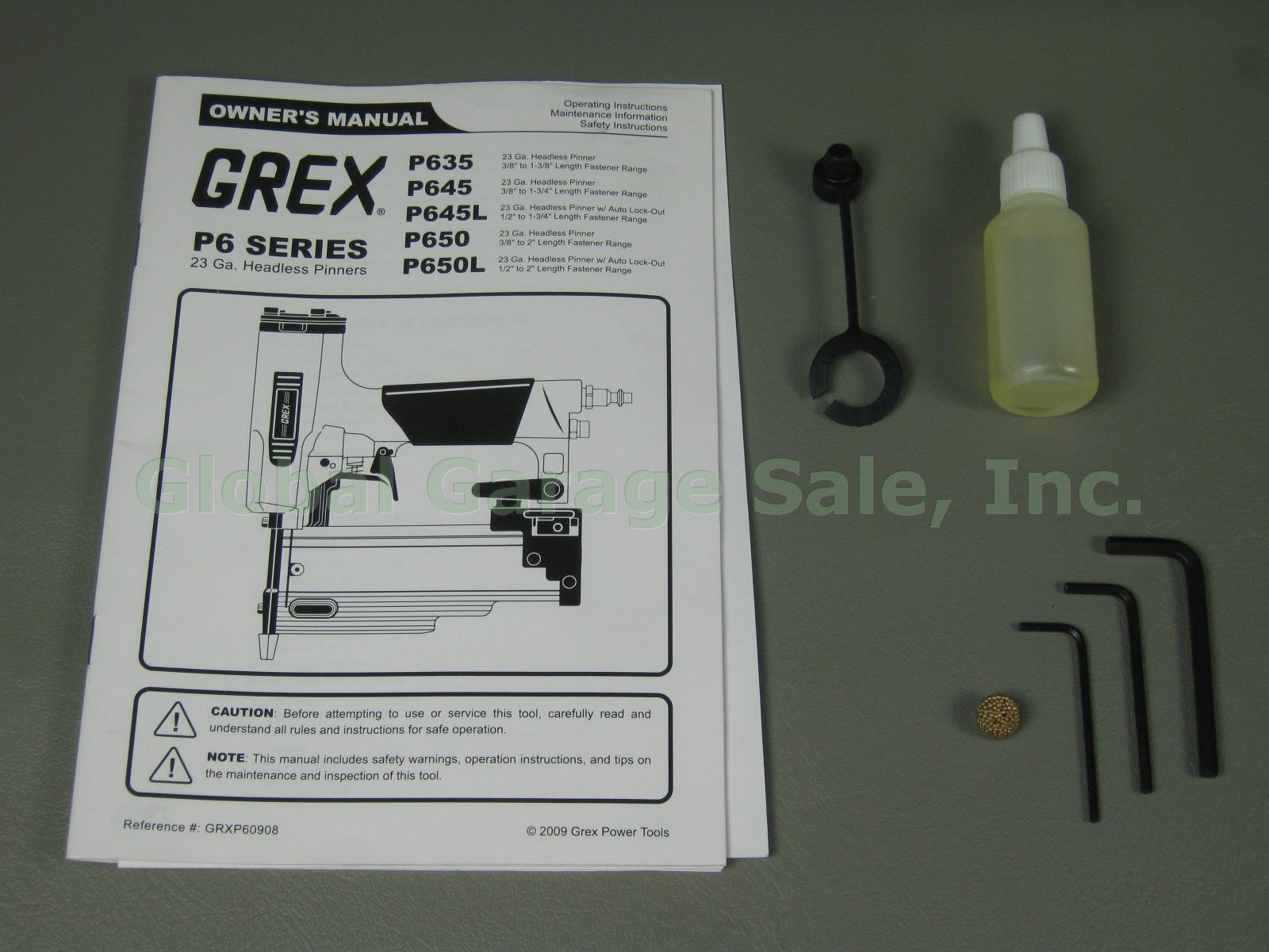 MINT! Grex P650 23 Gauge Headless Pinner Kit W/ Case + 3/8"~2" Inch 10~50mm NR! 10