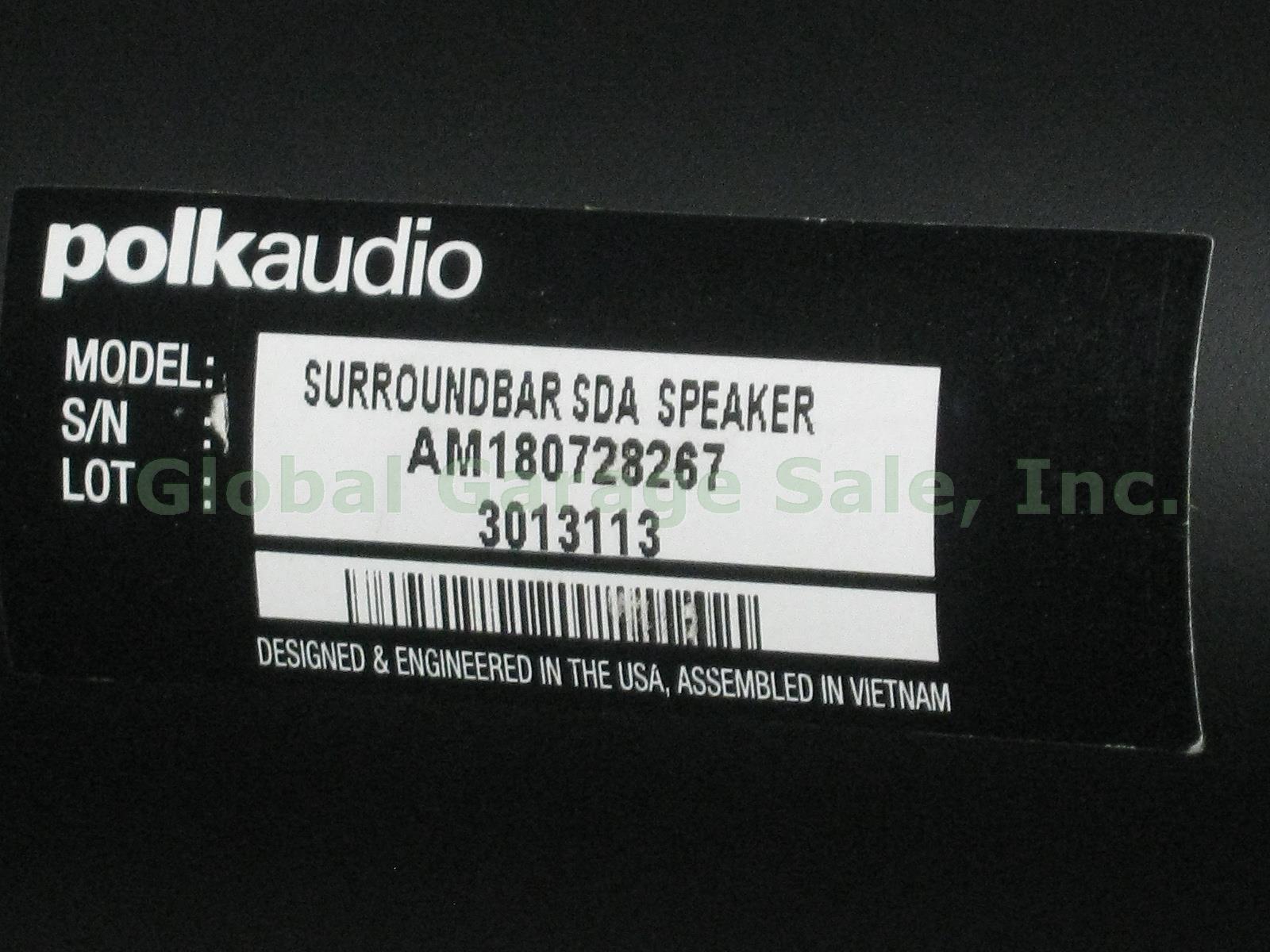 Polk Audio SurroundBar SDA Instant Home Theatre Soundbar Speaker Subwoofer Sub + 4