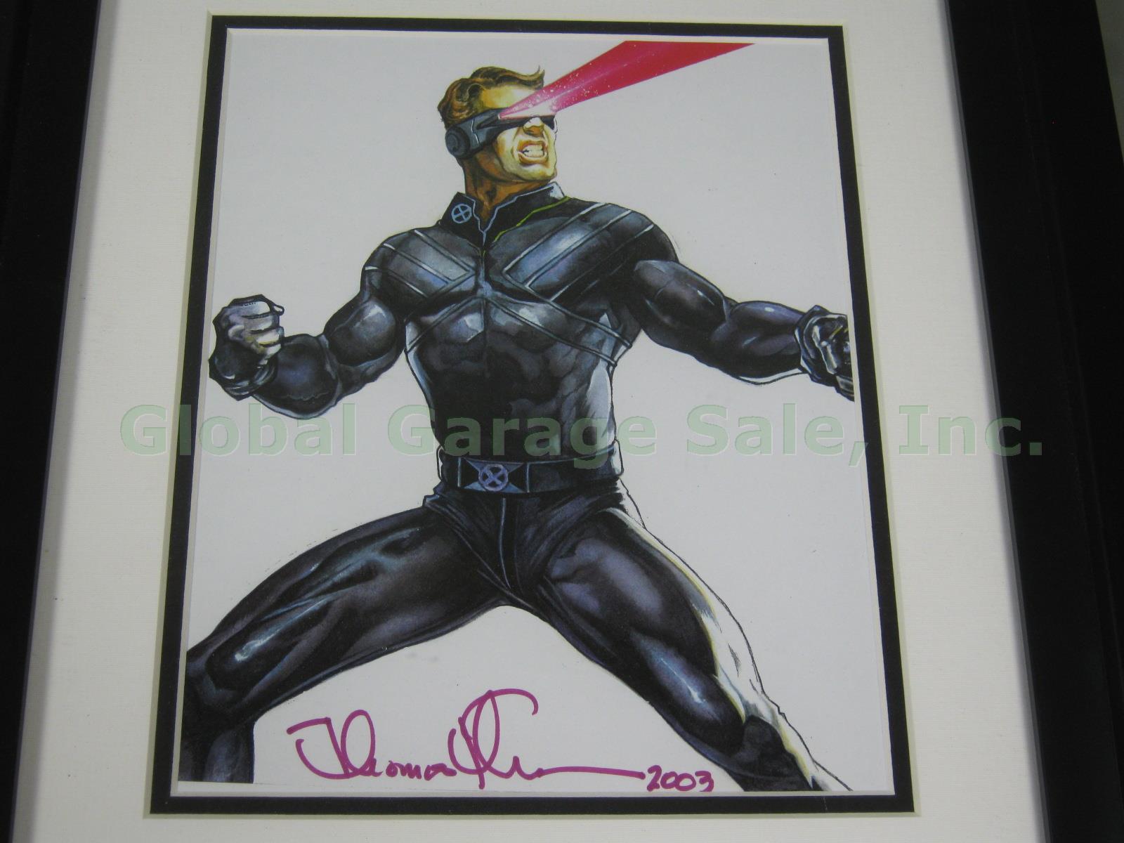 RARE Tom Thomas Fleming Signed Original Cyclops Sketch X-Men Art Drawing Lot 6