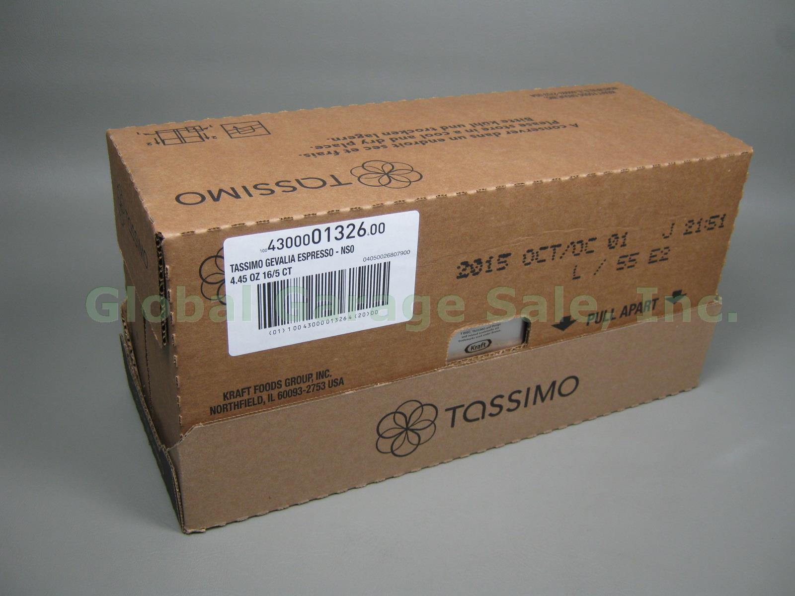 80 NEW Tassimo T Discs Gevalia Espresso Coffee 5x 16 4.45oz Pack Lot BB 10/1/15
