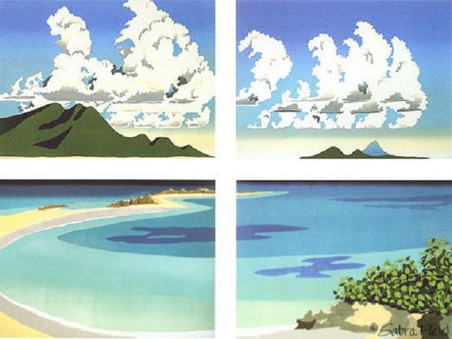 Sabra Field Caribbean Quartet Signed Woodcut Print Set On Japanese Paper 3/50 NR