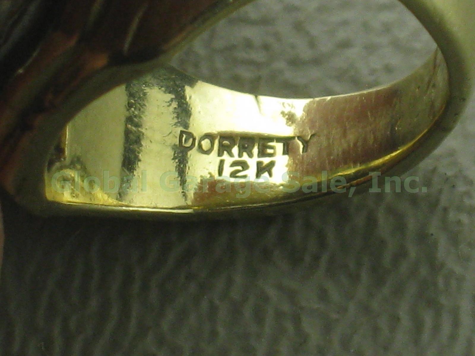 Vtg Antique 1928 Dorrety Katharine Gibbs School 12K Yellow Gold Onyx Class Ring 3