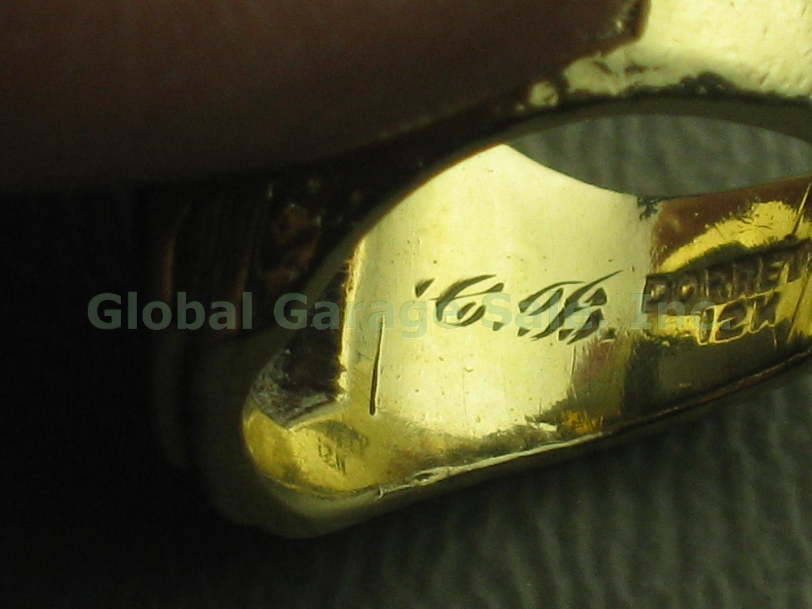 Vtg Antique 1928 Dorrety Katharine Gibbs School 12K Yellow Gold Onyx Class Ring 4
