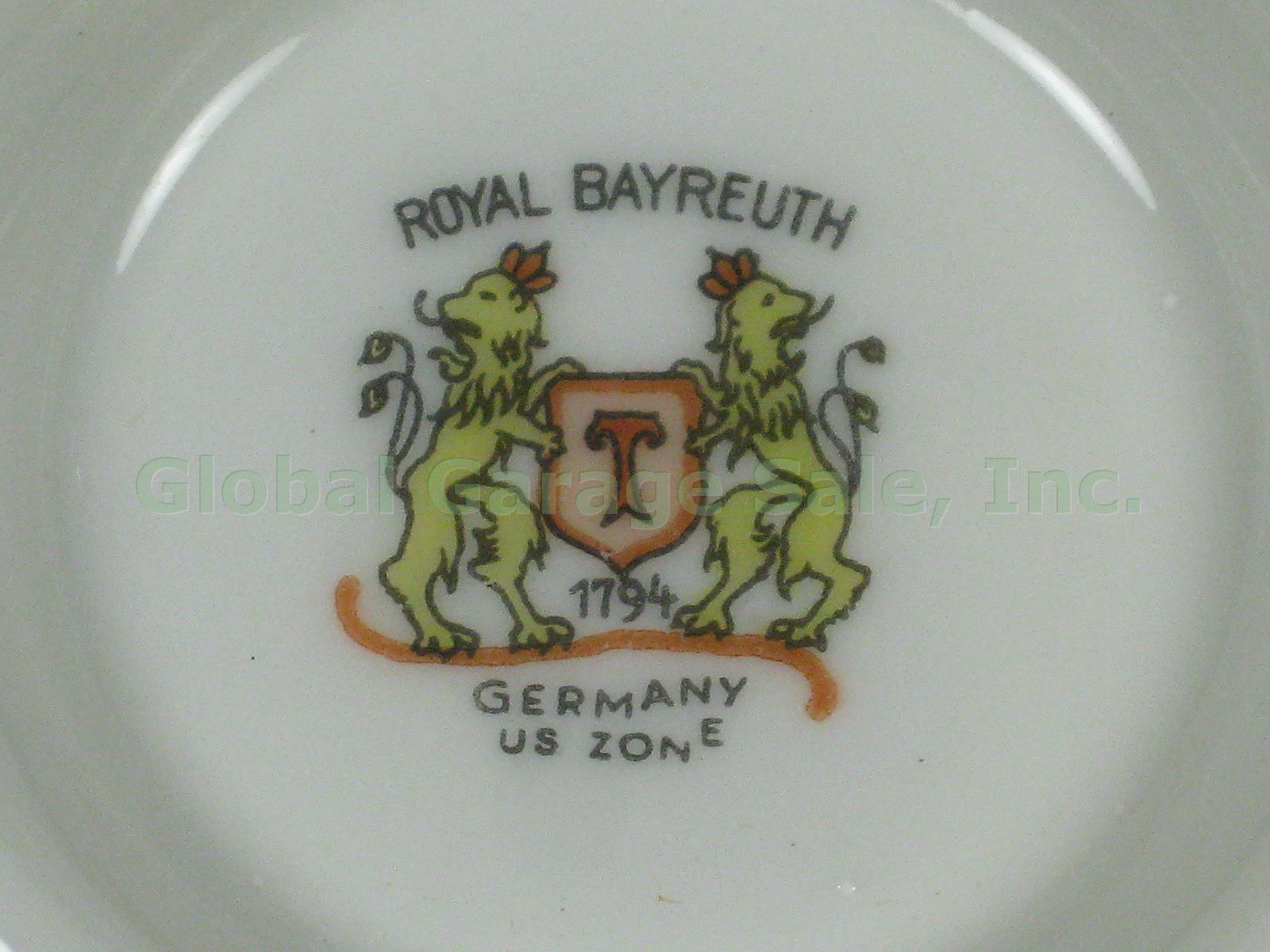8 Vtg Tea Cups Saucers Lot Set Royal Bayreuth Germany Rosina Bone China England 8