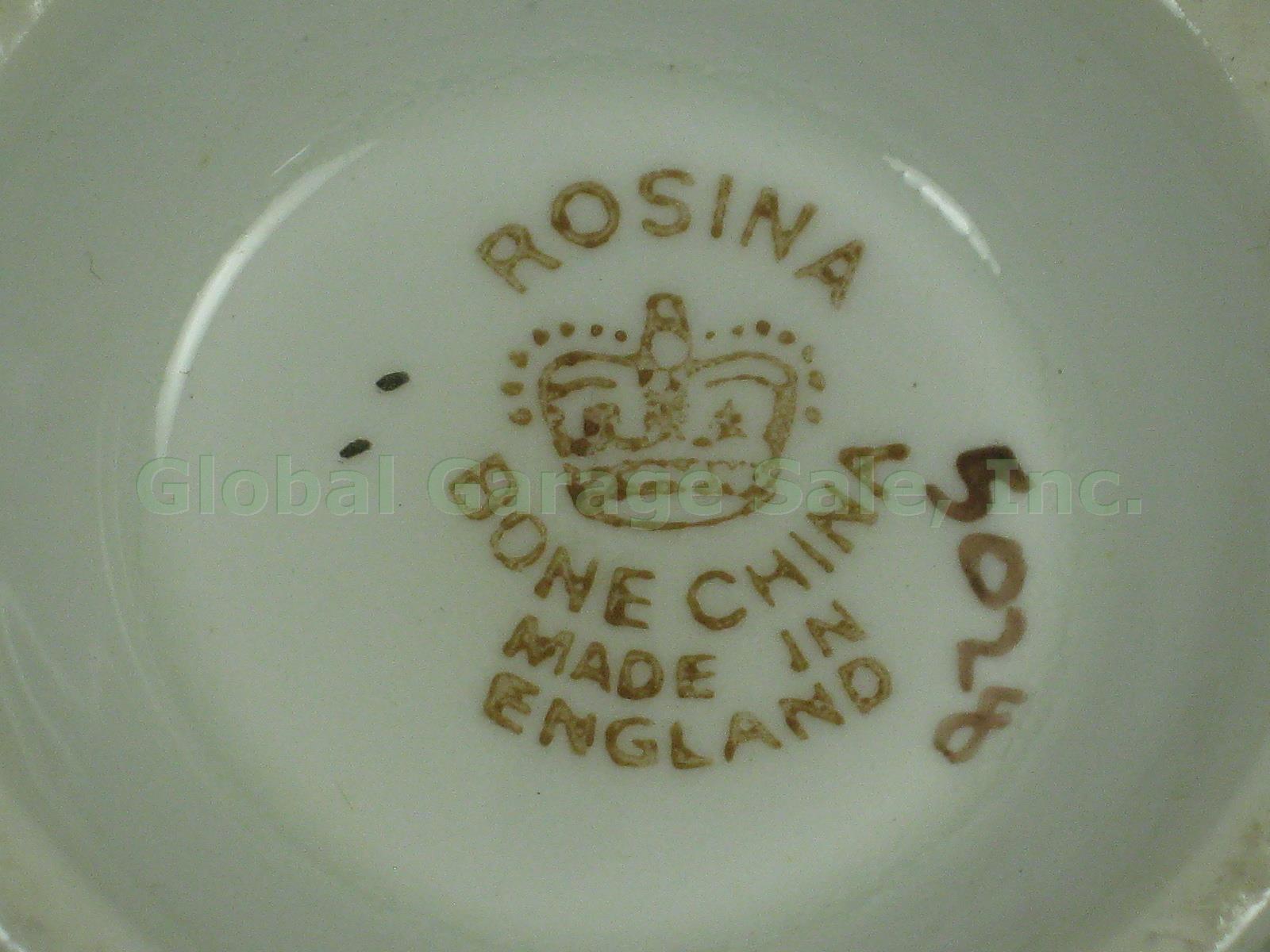 8 Vtg Tea Cups Saucers Lot Set Royal Bayreuth Germany Rosina Bone China England 9