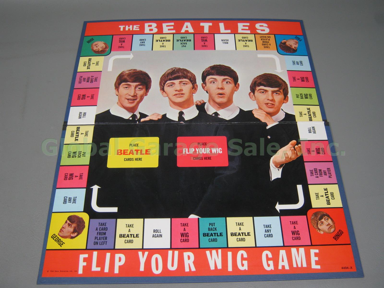 Complete Original 1964 Milton Bradley The Beatles Flip Your Wig Board Game #4404 4