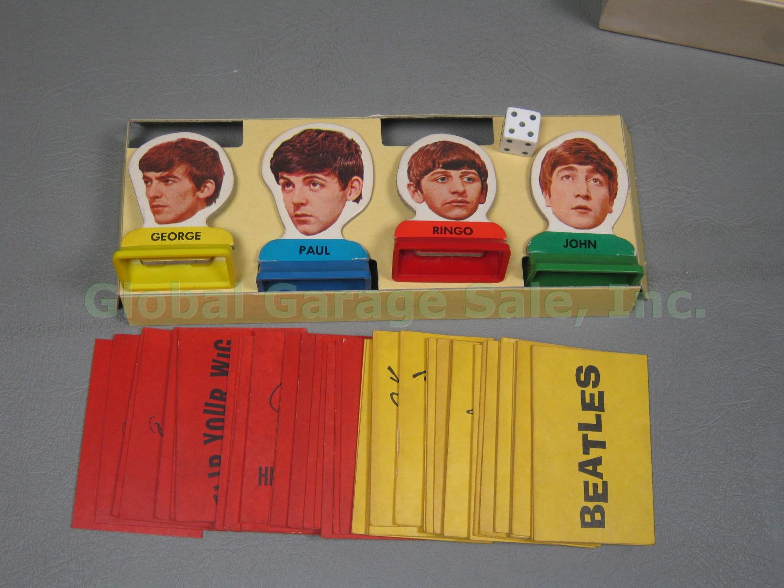 Complete Original 1964 Milton Bradley The Beatles Flip Your Wig Board Game #4404 6