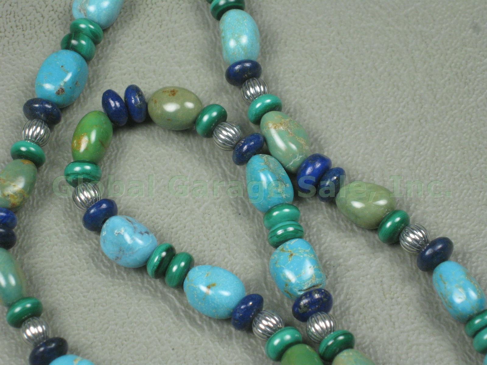 Carolyn Pollack Sincerely Southwest Multi Turquoise Amazonite Malachite Necklace 2