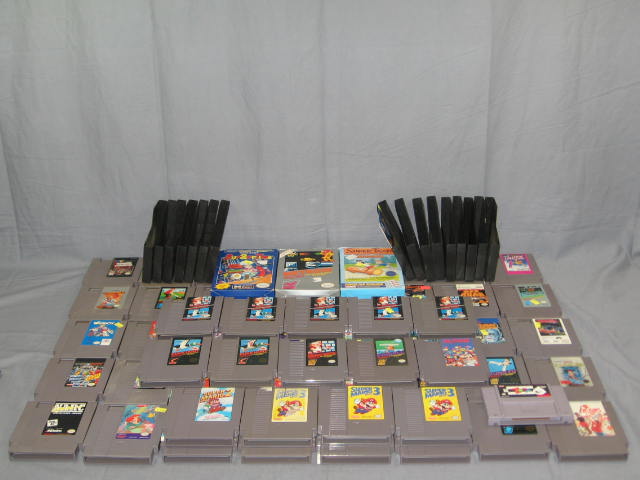 57 Nintendo NES Video Game Lot Super Mario Bros Contra+ 1