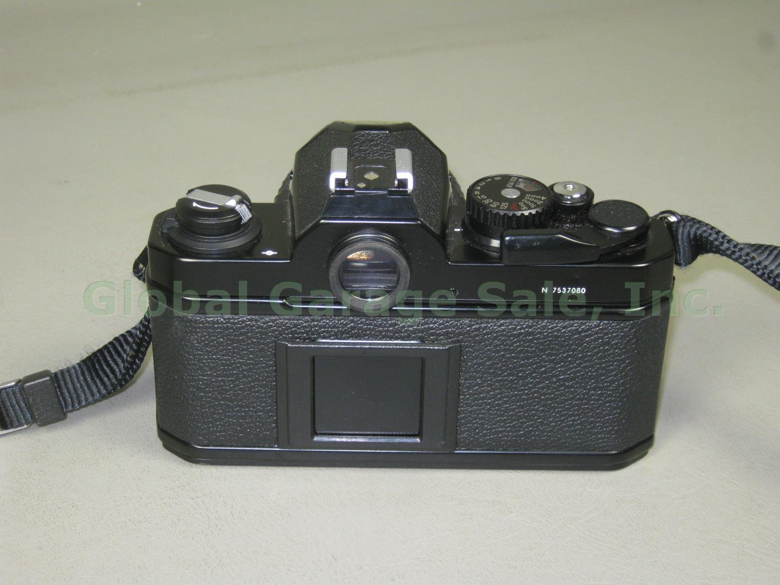 Vtg Black Nikon FM2 35mm SLR Film Camera Nikkor 50mm 1.4 Lens Bundle N7537080 NR 3
