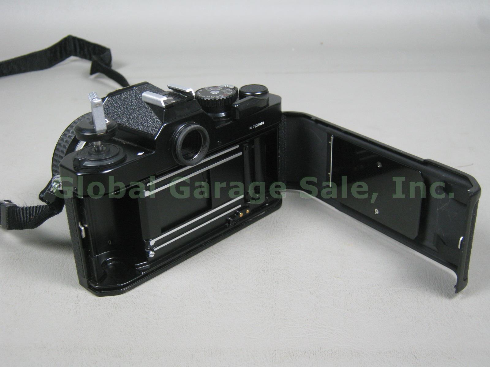 Vtg Black Nikon FM2 35mm SLR Film Camera Nikkor 50mm 1.4 Lens Bundle N7537080 NR 5
