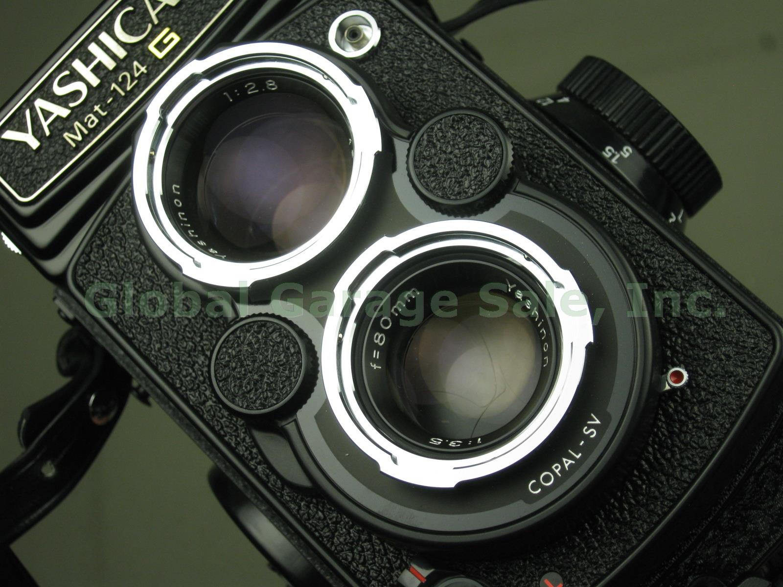 Yashica Mat-124G Medium Format TLR Camera Yashinon 80mm 2.8 3.5 Lenses Case +Lot 3