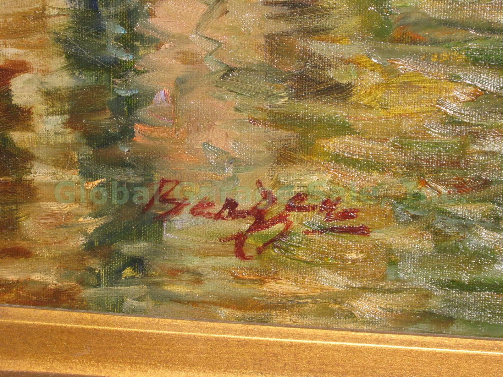 Vtg Antique Original Venetian Impressionist Oil Painting Signed Bergen Berger NR 7