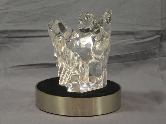 Vintage Steuben Glass Crystal Signed Bald Eagle Bird NR 2