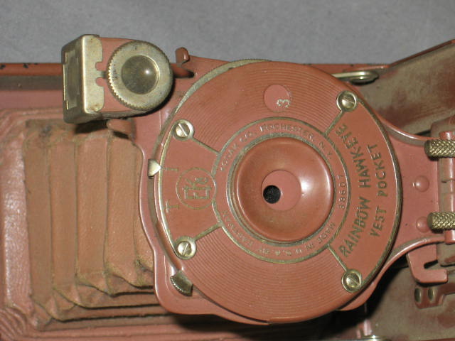 Rare Pink Rainbow Hawk-Eye Vintage Antique Film Camera 4