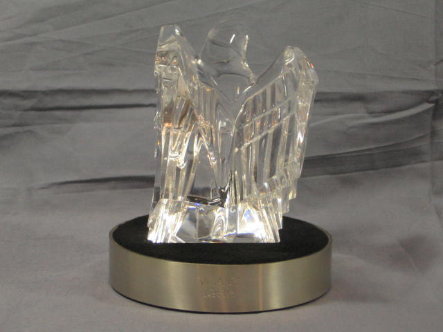 Vintage Steuben Glass Crystal Signed Bald Eagle Bird NR 4