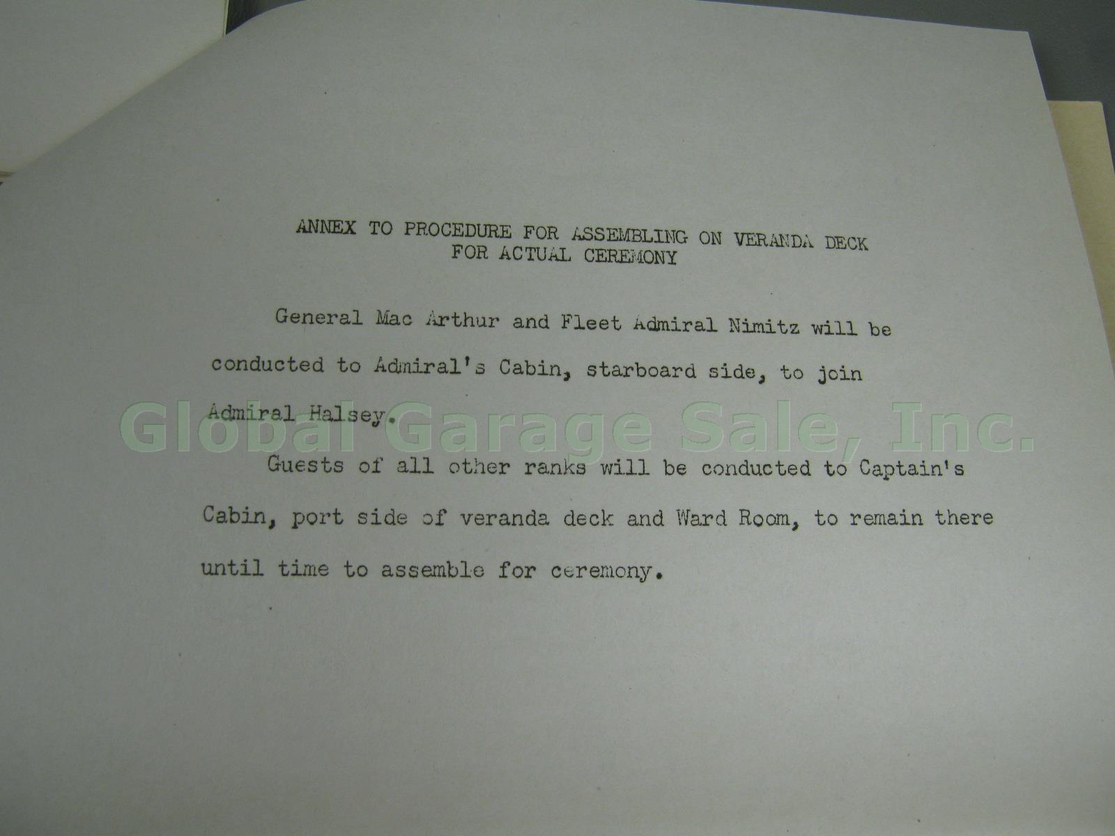 Original WWII 1945 Japanese Surrender Ceremony Documents USS Missouri + Articles 6