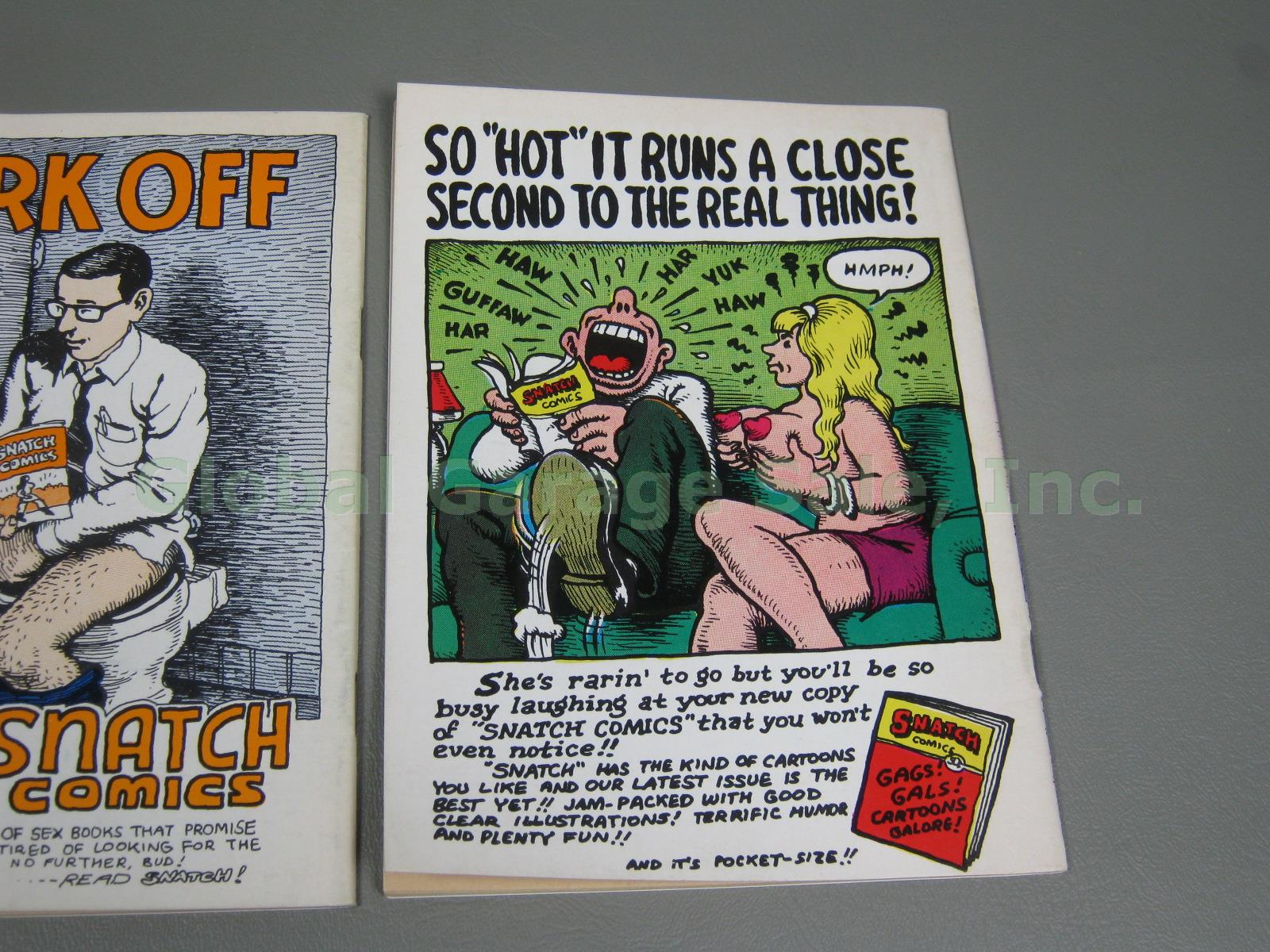 Rare Vtg Snatch Comics #1 1968 #2 1969 #3 Underground Comix R Robert Crumb Lot 7