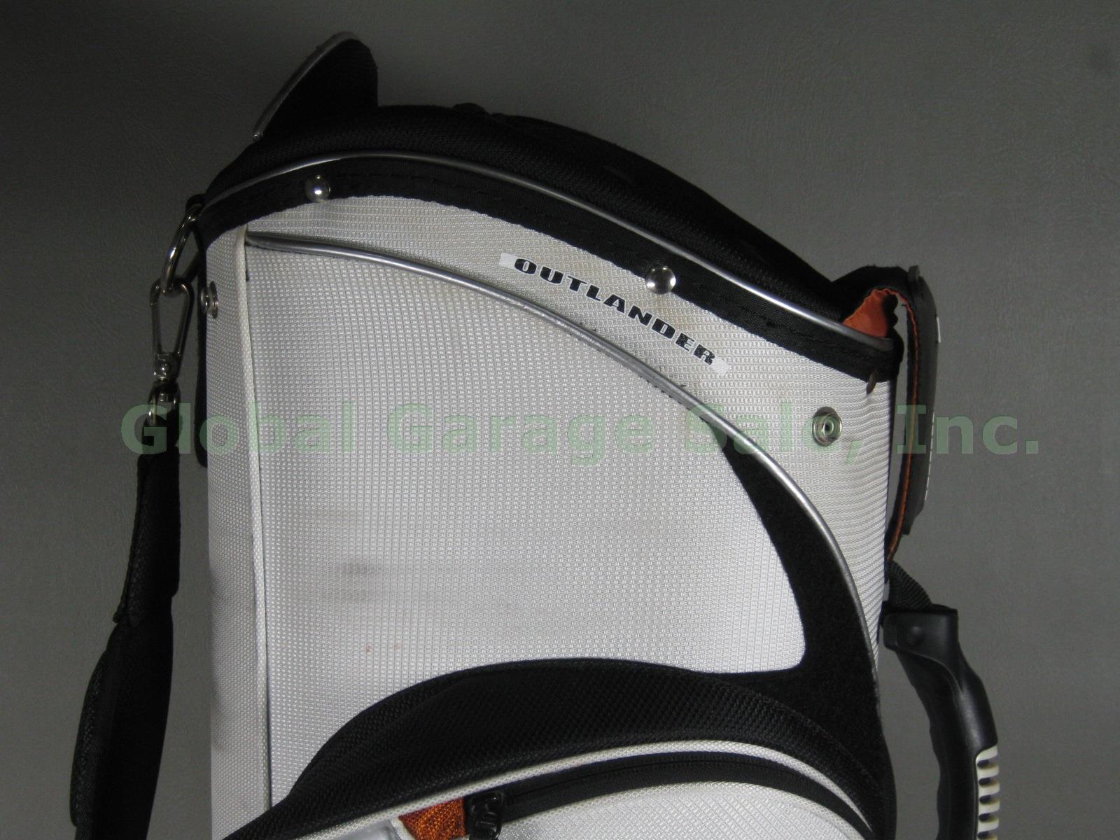 Ping Outlander Golf Cart Bag 10 Dividers Lightly Used White/Black/Orange No Res! 5