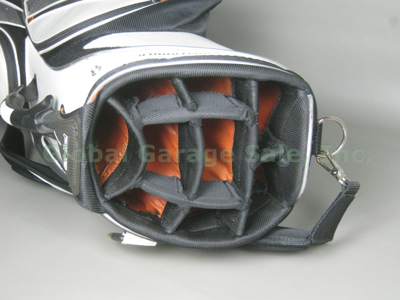 Ping Outlander Golf Cart Bag 10 Dividers Lightly Used White/Black/Orange No Res! 9