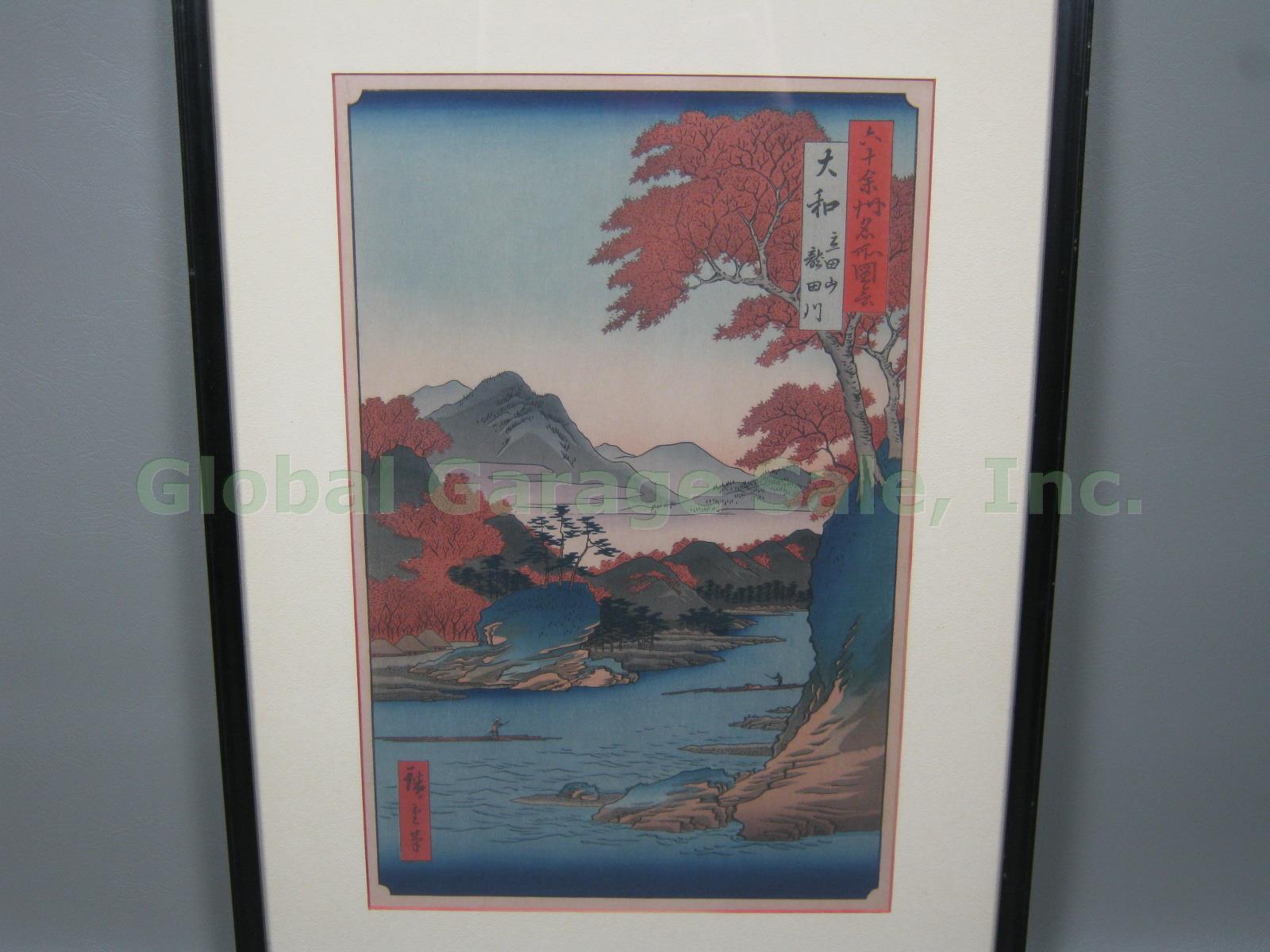 Vtg Japanese Print Tatsuta River Yamato Province Utagawa Or Ando Hiroshige Japan 1