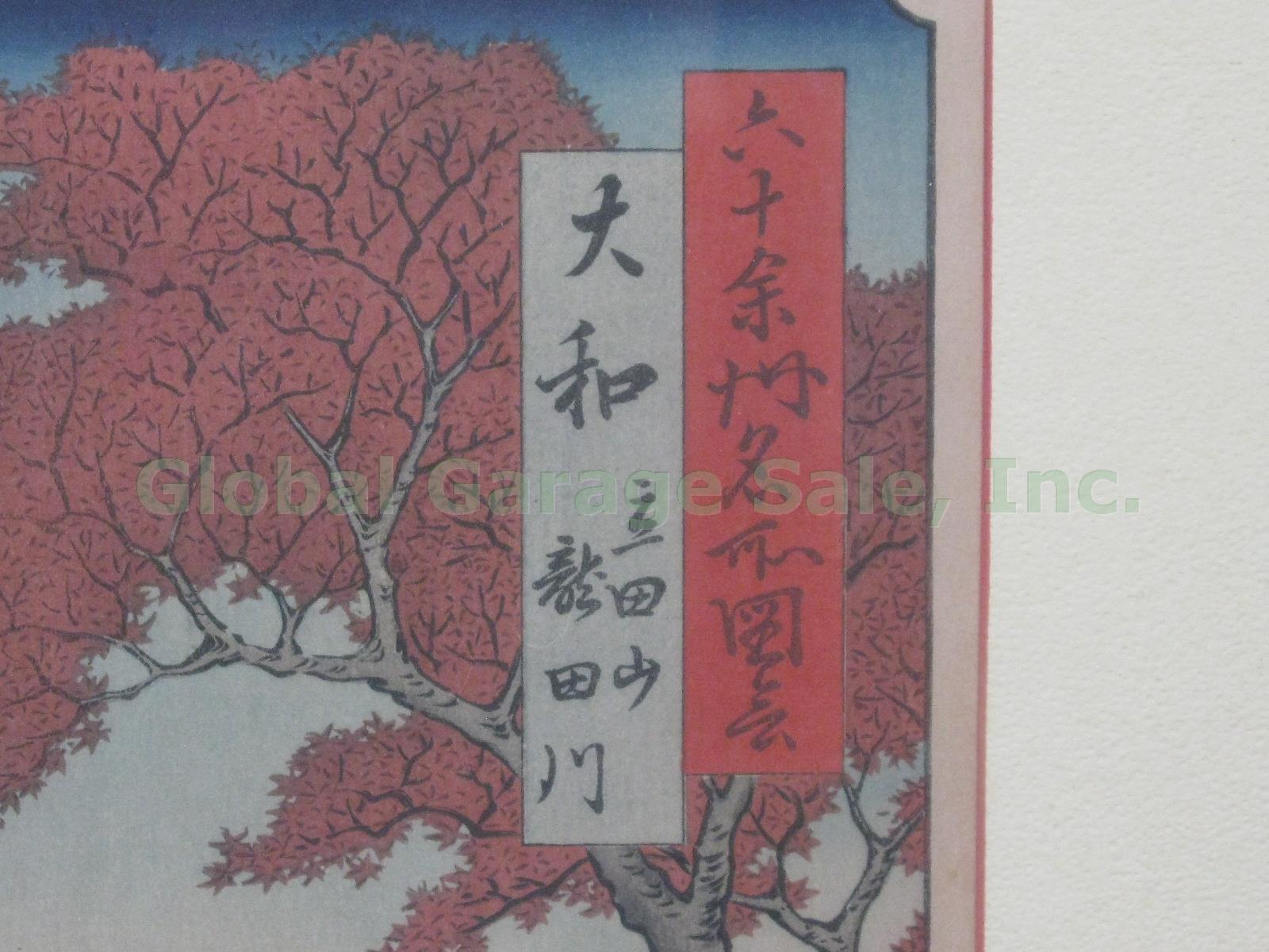 Vtg Japanese Print Tatsuta River Yamato Province Utagawa Or Ando Hiroshige Japan 2