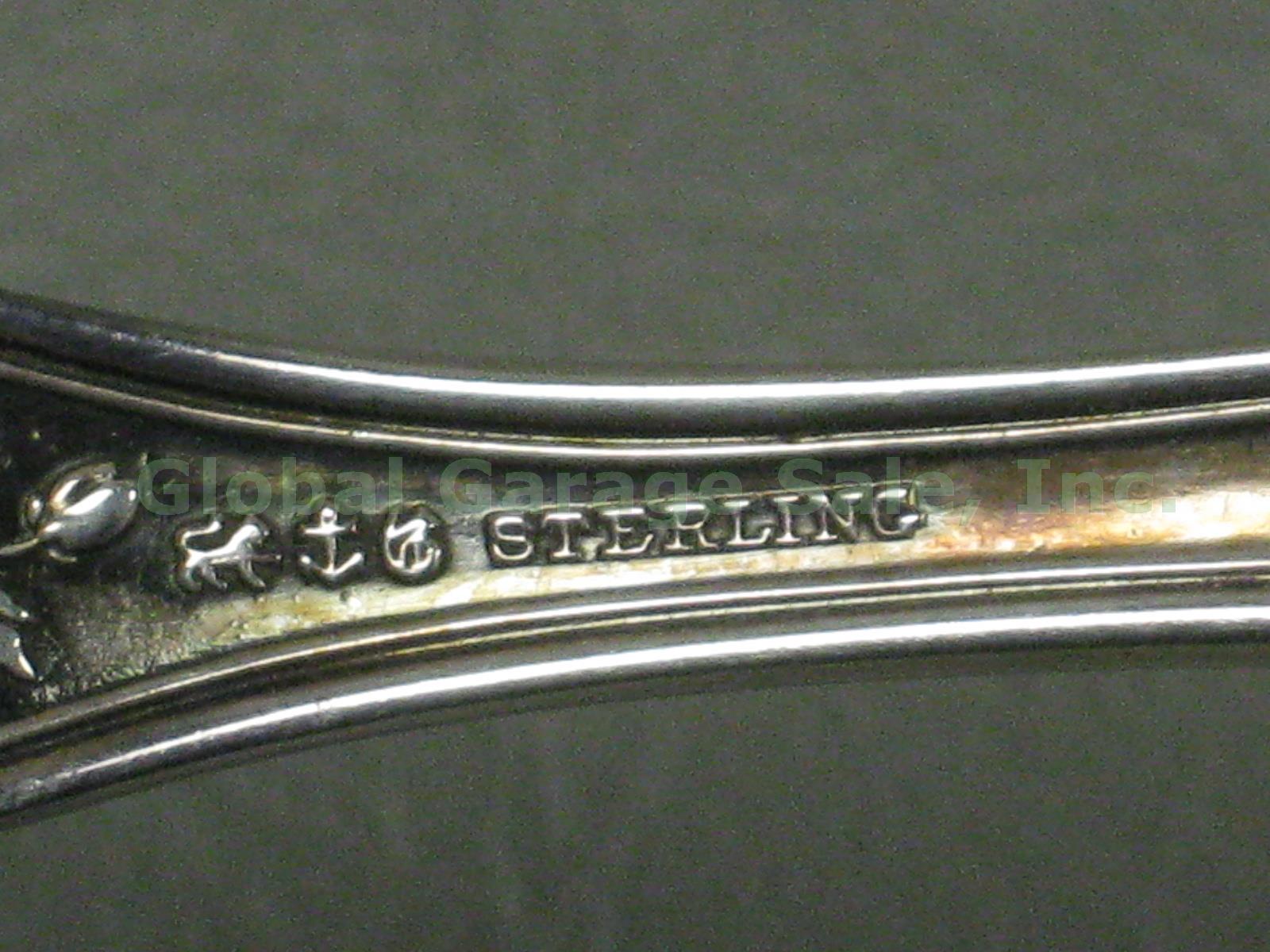6 Vtg Antique Gorham Buttercup Sterling Silver Teaspoons Set Monogram 162 Grams 3