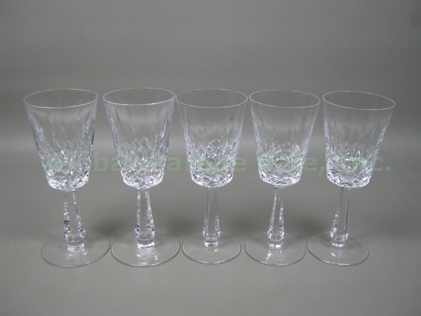 5 Vtg Galway Cut Lead Irish Crystal Red White Wine Water Glasses Goblets 7-3/8"