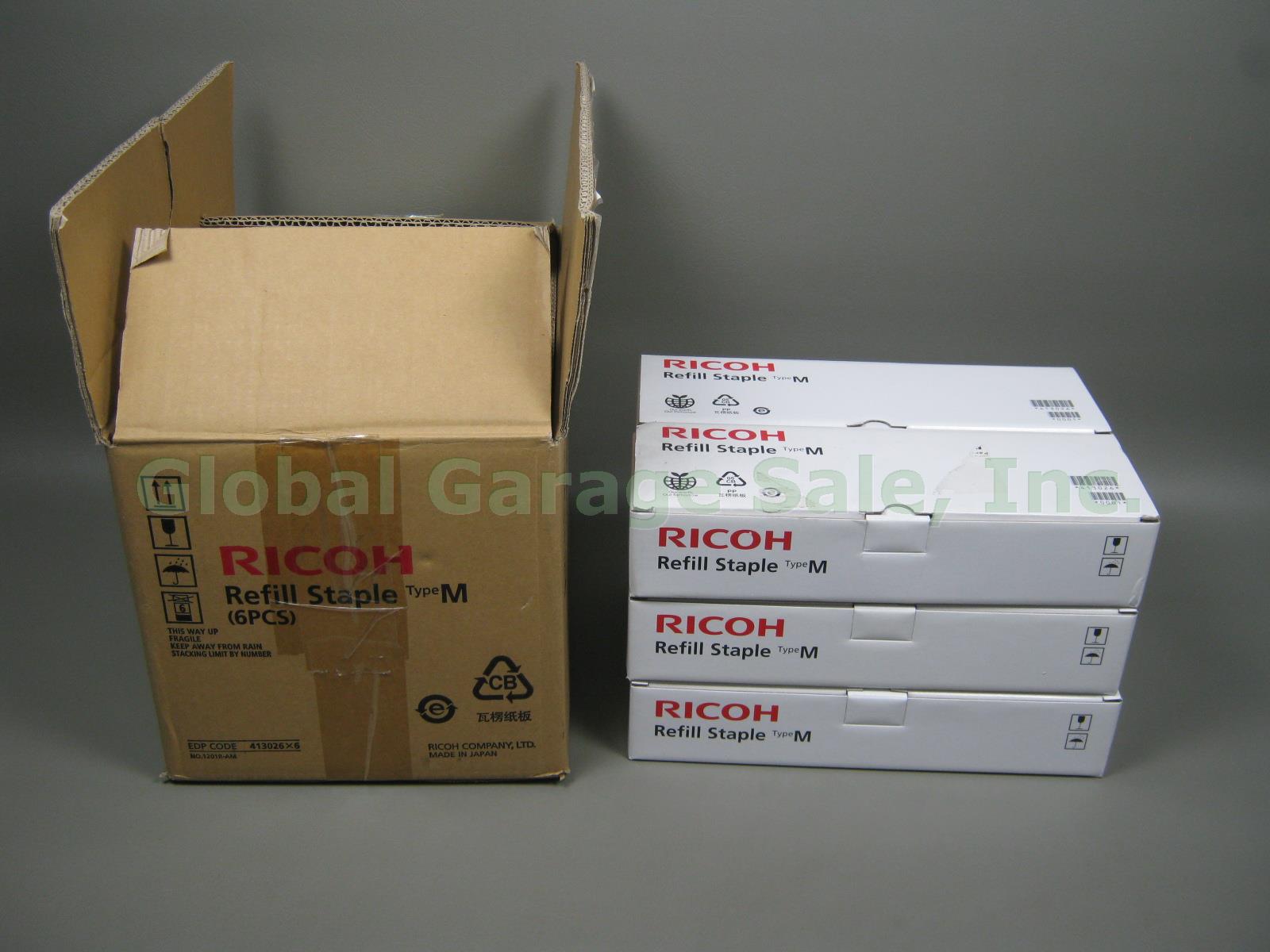 Full Case Ricoh Refill Staple Type M 413026 1201-AM 6 Boxes 30 Cartridges Lot NR