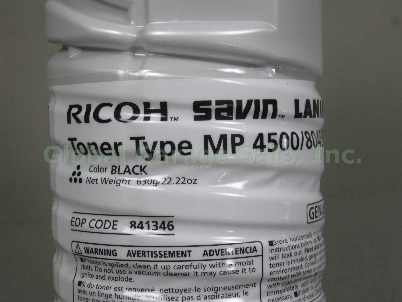 9 Ricoh Savin Lanier Toner Type MP4500 8045e LD345 Black EDP Code 841346 Lot NR! 1