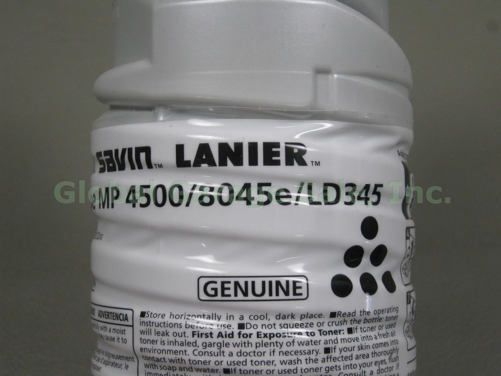 9 Ricoh Savin Lanier Toner Type MP4500 8045e LD345 Black EDP Code 841346 Lot NR! 2